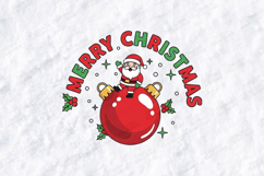 Merry Christmas Santa Ornament T Shirt Design PNG SVG JPG Product Image 3