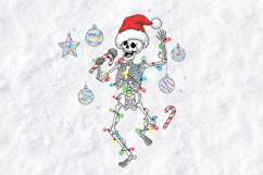 Christmas Skeleton T-shirt, Fun Holiday Design, Xmas Shirt Product Image 3