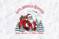Santa Sprinkled Happiness Tshirt Design Christmas Art Product Image 3