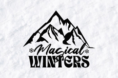 Magical Winters SVG - Christmas Mountain Snow Day Cut File Product Image 2