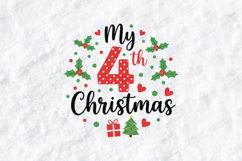 My 4th Christmas Kids Shirt Design SVG PNG JPG Product Image 3