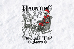 Gothic Skeleton Santa Sleigh | Haunting Through The Snow SVG Product Image 1