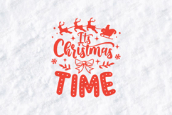 It's Christmas Time T-shirt, Holiday Typography Design Product Image 3