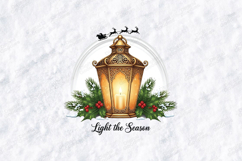 Light the Season Christmas Lantern Holiday T Shirt Design Product Image 3