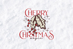 Cherry Christmas Magic SVG | Vintage Holiday Berries Design Product Image 1