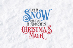 Let It Snow Christmas Magic Tshirt Design Winter Typography Product Image 3