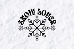 Snow Lover SVG - Christmas Snowflake Winter Cut File Product Image 2