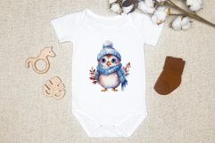 Christmas Sublimation Design PNG - Watercolor Bird clipart Product Image 2