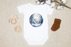 Christmas Sublimation Design PNG - Watercolor Deer clipart Product Image 2