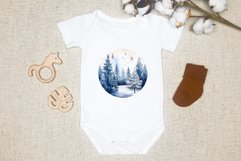 Christmas Sublimation Design PNG - Watercolor Forest clipart Product Image 2