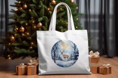 Christmas Sublimation Design PNG - Watercolor Deer clipart Product Image 3