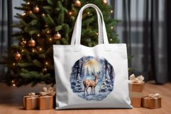 Christmas Sublimation Design PNG - Watercolor Deer clipart Product Image 3