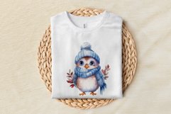Christmas Sublimation Design PNG - Watercolor Bird clipart Product Image 3