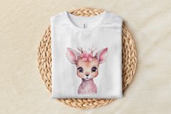 Christmas Sublimation Design PNG - Watercolor Deer clipart Product Image 3