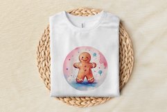 Christmas Sublimation Design PNG - Watercolor Gingerbread Product Image 3