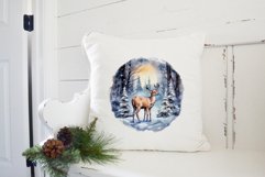 Christmas Sublimation Design PNG - Watercolor Deer clipart Product Image 4