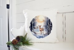 Christmas Sublimation Design PNG - Watercolor Deer clipart Product Image 4