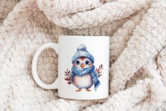 Christmas Sublimation Design PNG - Watercolor Bird clipart Product Image 4