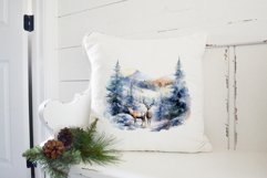 Christmas Sublimation Design PNG - Watercolor Deer clipart Product Image 3