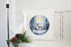 Christmas Sublimation Design PNG - Watercolor Deer clipart Product Image 4