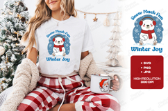 Snow Much Fun Winter Joy Polar Bear Shirt Product Image 2