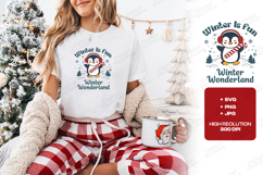 Winter Is Fun Winter Wonderland Penguin Shirt Product Image 2