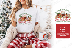 Christmas Magic Gingerbread Village Holiday T-Shirt SVG Product Image 1