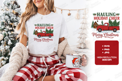 Hauling Holiday Cheer Christmas Truck Shirt Product Image 2