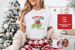Holiday Mood Activated Funny Christmas Drink T Shirt Design Product Image 1