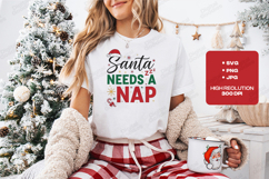 Santa Needs A Nap Funny Christmas Shirt Design Product Image 1