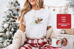 Santa Rocket 2025 New Year SVG Cute Christmas Shirt Design Product Image 1