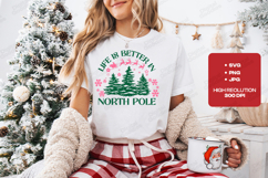 Life Is Better In North Pole SVG - Christmas Santa Sleigh Product Image 2