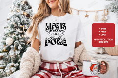 Life Is Better In North Pole SVG - Wavy Christmas Typography Product Image 2