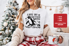 Life Is Better With Snow SVG - Penguin Skier Winter File Product Image 2