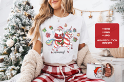 Incoming Santa Unicorn Tshirt Design Christmas Cute Art Product Image 1