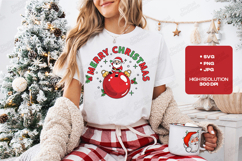 Merry Christmas Santa Ornament T Shirt Design PNG SVG JPG Product Image 1