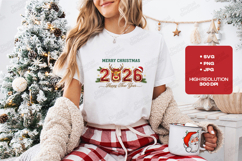 Merry Christmas 2026 Happy New Year T Shirt Design Print Product Image 1
