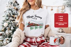 Magic Journey Ho Ho Ho Train Tshirt Design Christmas Art Product Image 1