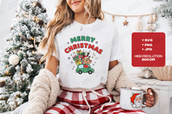 Merry Christmas Penguin Tshirt Design Cute Holiday Art Product Image 1