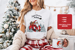 Joyful Christmas Vintage Santa Claus Holiday Shirt Design Product Image 1