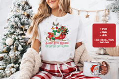 Santa's Little Quacker SVG | Funny Duck Christmas Sleigh Product Image 2