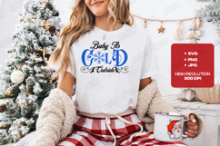 Baby Its Cold Outside SVG - Winter Snowflake Typography File Product Image 2