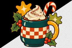 Christmas tumbler, mug wrap, clipart sublimation design Product Image 2
