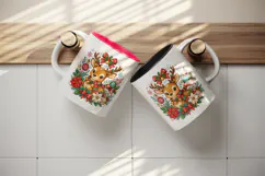 Christmas tumbler, mug wrap, clipart sublimation design Product Image 3