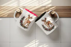 Christmas tumbler, mug wrap, clipart sublimation design Product Image 3