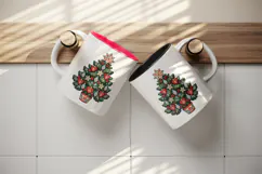 Christmas tumbler, mug wrap, clipart sublimation design Product Image 3
