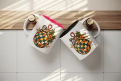 Christmas tumbler, mug wrap, clipart sublimation design Product Image 3