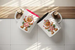 Christmas tumbler, mug wrap, clipart sublimation design Product Image 3