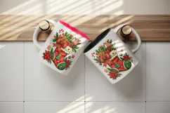 Christmas tumbler, mug wrap, clipart sublimation design Product Image 3