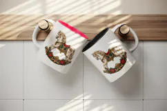 Christmas tumbler, mug wrap, clipart sublimation design Product Image 3